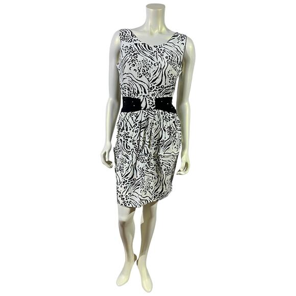 Vintage 80s 3-Piece Animal Print Suit Set Black White Zebra Leopard Small USA - Picture 13 of 16